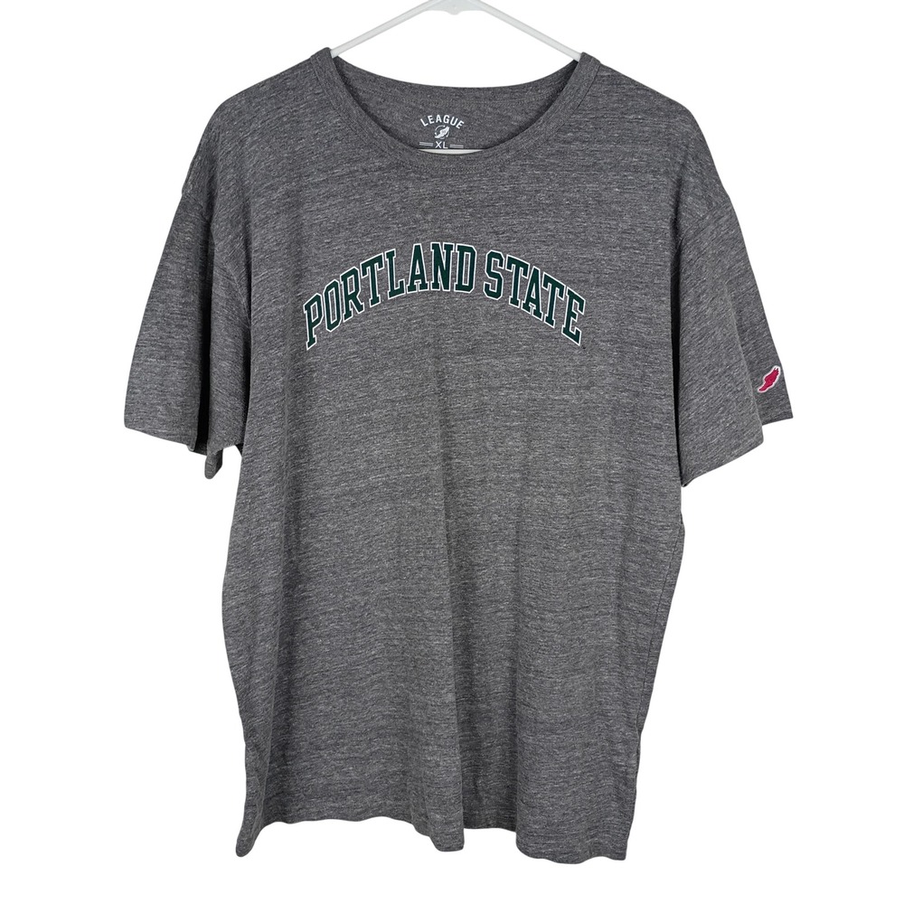 League 91 Portland State Vikings T-Shirt Mens XL Gray Short Sleeve Crew Neck